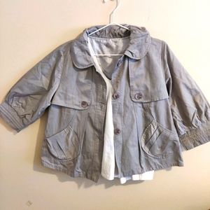 Cropped 3/4 Sleeve Jacket Size M